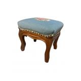 VICTORIAN WALNUT NEEDLEPOINT STOOL