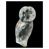 BACCARAT CRYSTAL OWL PAPERWEIGHT