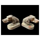 JENNINGS BROTHERS HUNTING DOG BRONZE BOOKENDS