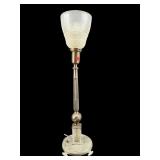 TORCHIERE CRYSTAL AND METAL TABLE LAMP
