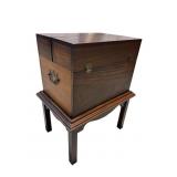 WALNUT CHEST ON STAND