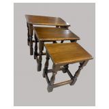 SET OF 3 ELM ENGLISH STACKING TABLES