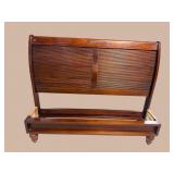 QUEEN SIZE SOLID MAHOGANY SLEIGH TYPE BED