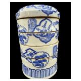 ANTIQUE JAPANESE PORCELAIN JUBAKO STACKING BENTO