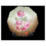 HAND PAINTED ROSES BAVARIA PLATE