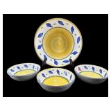 LOT OF 4 WILLIAMS AND SONOMA POTTERY SALAD BOWL