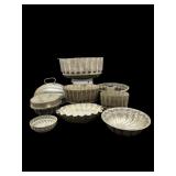 ANTIQUE LOT OF PEWTER JELLO MOLDS