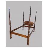 CRAFTIQUE SOLID MAHOGANY FULL SIZE TALL POSTER BED
