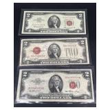 1928 & 1953 $2 RED SEAL NOTES