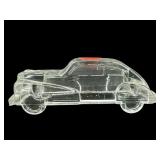 CLEAR GLASS CAR CANDY CONTAINER