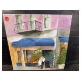 ITALIAN STREET SCENE OIL ON BOARD