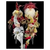 LOT OF 4 ELF AND SANTA SHELF SITTERS
