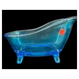 BLUE ART GLASS TUB