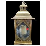 GOLD COLOR METAL CANDLE LANTERN