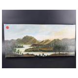 MOUNTAIN OVERLOOK OIL ON CANVAS BY LADWIG