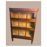 MAHOGANY 3 STACK BARRISTER BOOKCASE