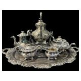 ENGLISH 6 PC LARGE ORNATE TEA SET