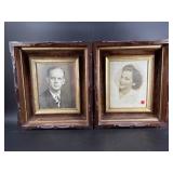 2 WALNUT SHADOWBOX FRAMES