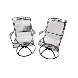 2 IRON SPRING CHAIRS