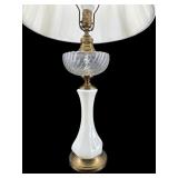 PORCELAIN AND CRYSTAL LAMP