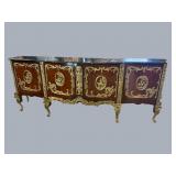 FRENCH MONUMENTAL BRONZE ADORNED MARBLE TOP