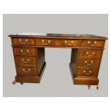 COUNCIL FLAMED MAHOGANY INLAID DESK