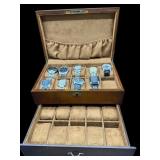 LOT OF 9 MANS WRIST WATCHES IN CASE