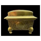 ANTIQUE BRASS INCENSE BOX