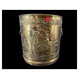 BRASS JARDINIERE NAUTICAL EMBOSSING