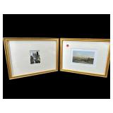 2 PC LOT LITHOGRAPH/PRINT WATERCOLOR