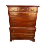 ETHAN ALLEN SOLID CHERRY CHEST ON CHEST