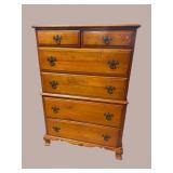 CHERRY 6 DRAWER CHEST ON CHEST