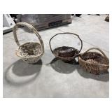 LOT OF 3 WOVEN BASKETS