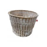 LARGE WHITE PAINTED BASKET