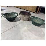 LOT OF 3 WOVEN BASKETS