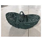 GREEN PAINTED EGG BASKET