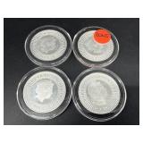LOT OF 4 AUSTRALIAN KANGAROO 1 OZ SILVER COINS