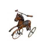 LARGE WOOD HORSE TRICYCLE