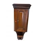 SOLID MAHOGANY HANGING CORNER CABINET