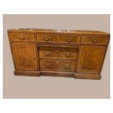 HENREDON WALNUT ALL BANDED BUFFET