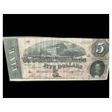 1864 CONFEDERATE STATES $5 NOTE