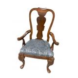 MAHOGANY OPEN ARM CHAIR