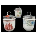 SET OF 3 WEDGEWOOD PORCELAIN EGG CODDLERS