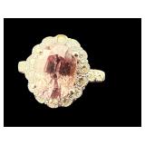 14K NATURAL UNHEATED PURPLISH PINK SAPPHIRE &