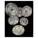 LARGE LOT OF SILVERPLATE SERVING TRAYS