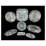 LARGE LOT OF SILVERPLATE SERVING DISHES