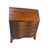 SOLID MAHOGANY CHIPPENDALE GOVERNOR WINTHROP DESK