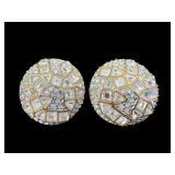 PR OF SWAROVSKI CLIP ON EARRINGS
