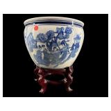 ORIENTAL PORCELAIN BLUE AND WHITE PORCELAIN