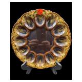 POTTERY EGG PLATE